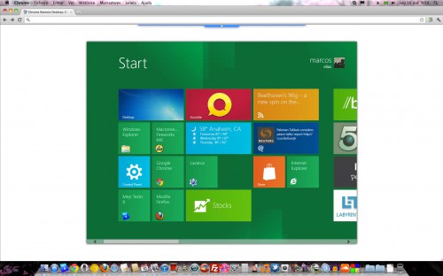 Acessando o desktop do Windows no Mac, via Chrome