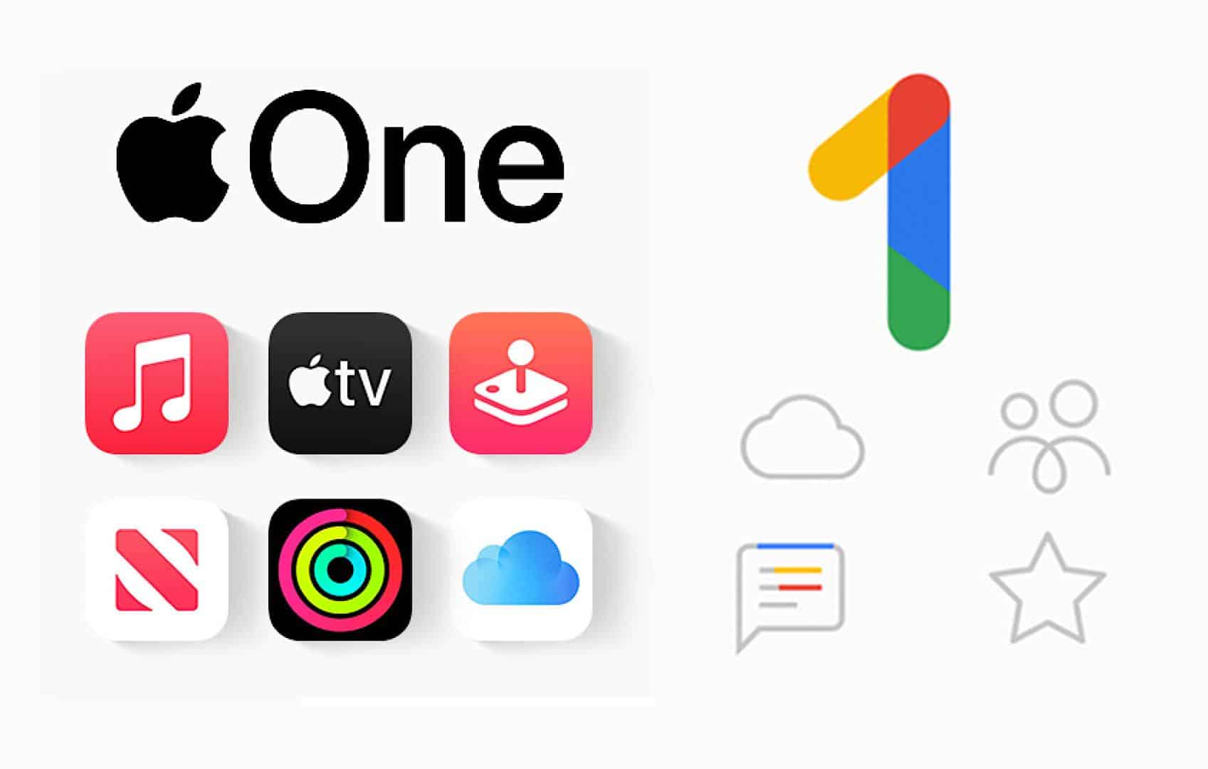 Apple One e Google One