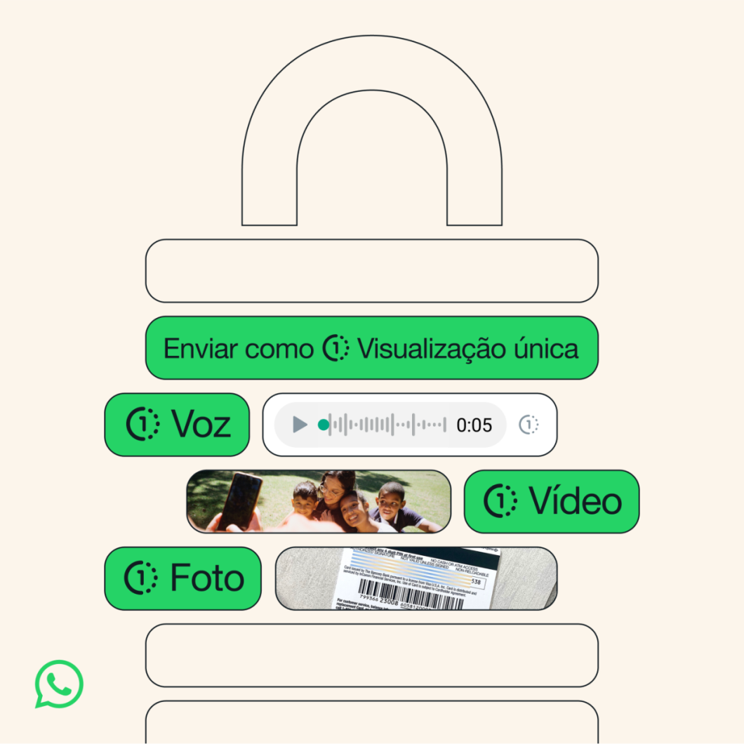 Áudios de visualização única do WhatsApp