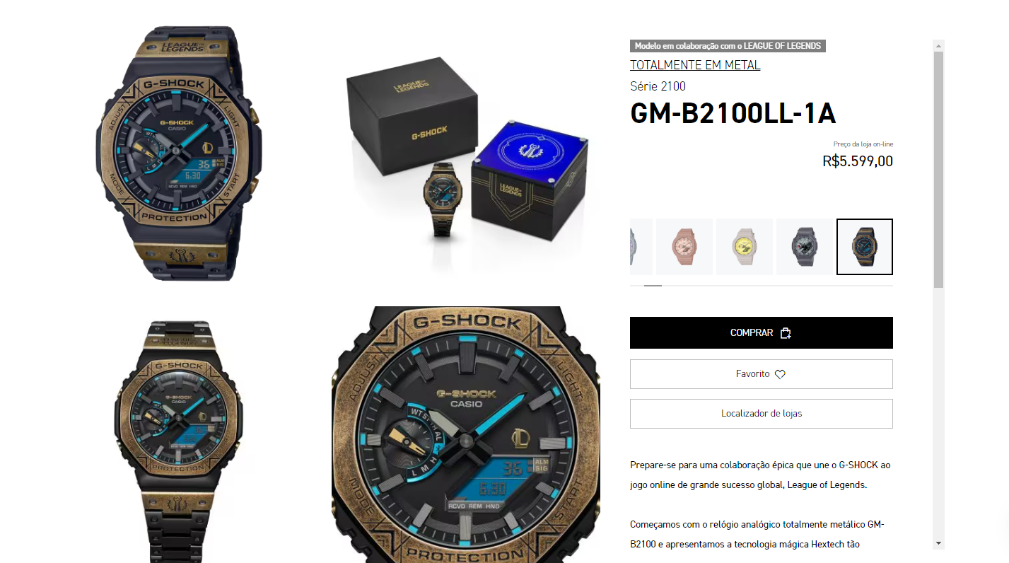 relógio G-Shock GM-B2100LLb