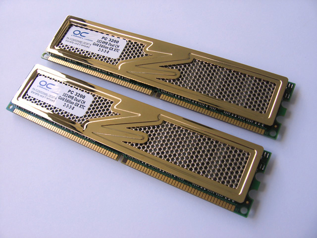Análise – OCZ EL DDR PC-3200 Gold GX XTC 2GB Dual Channel