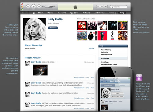 Apple lança iTunes 10 e rede social Ping