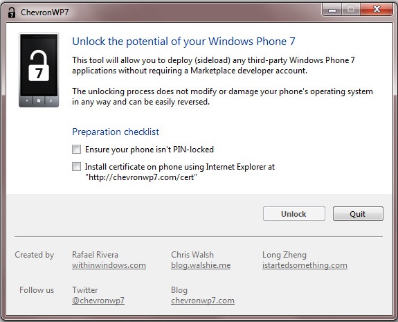 ChevronWP7: desbloqueador do Windows Phone 7 é lançado