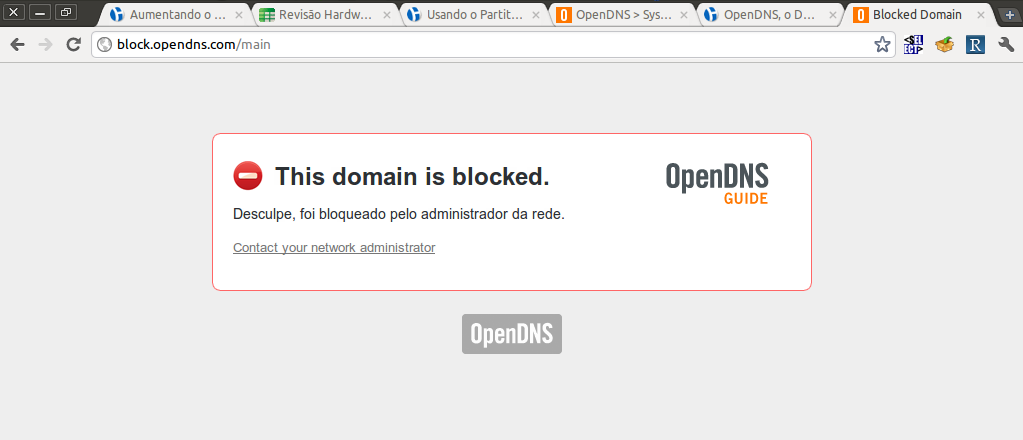 OpenDNS bloqueando site