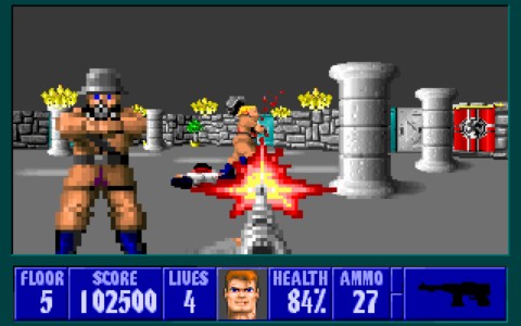 Wolfenstein 3D, o percursor dos FPS modernos.
