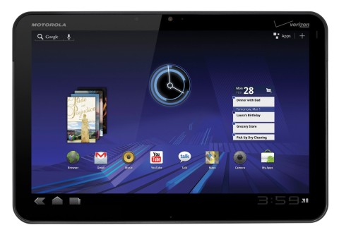 O tablet Motorola Xoom e a interface do Android 3.0.