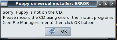 Monte o CD antes de começar o processo de instalação