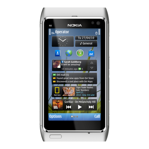 Nokia N8 rodando uma das últimas versões do Symbian