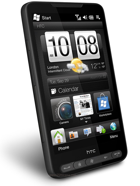 HTC HD2: a interface desenvolvida pela HTC, TouchFlo HD, tenta disfarçar a idade do sistema 