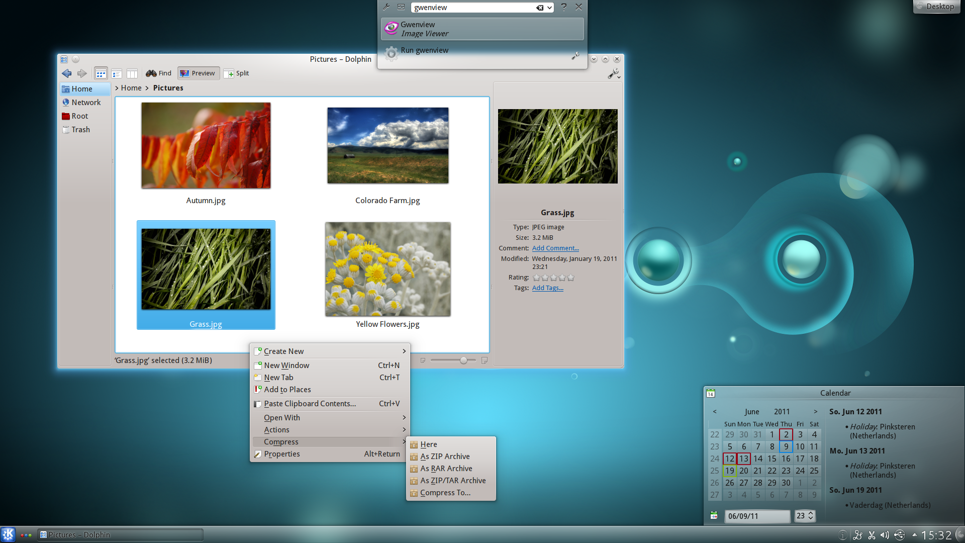 Interface do KDE 4.7