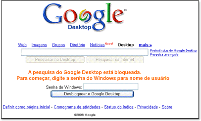 Google Desktop: pesquisa no seu HD como se fosse na web