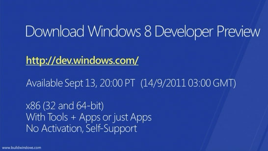 Windows 8 developer preview