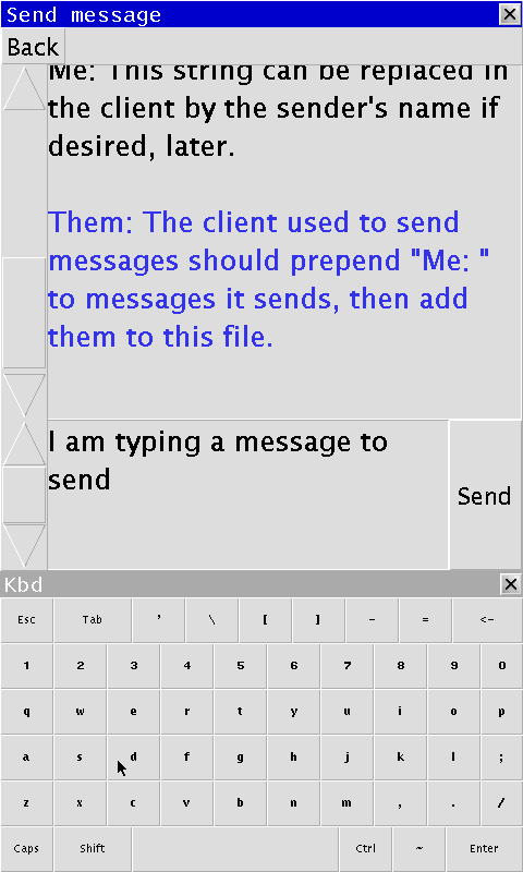 Escrita de SMS e o teclado virtual