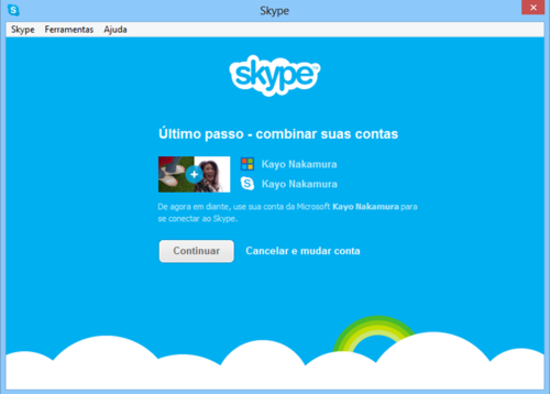 Integração do Skype com o Messenger