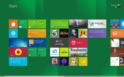 Interface do Windows 8