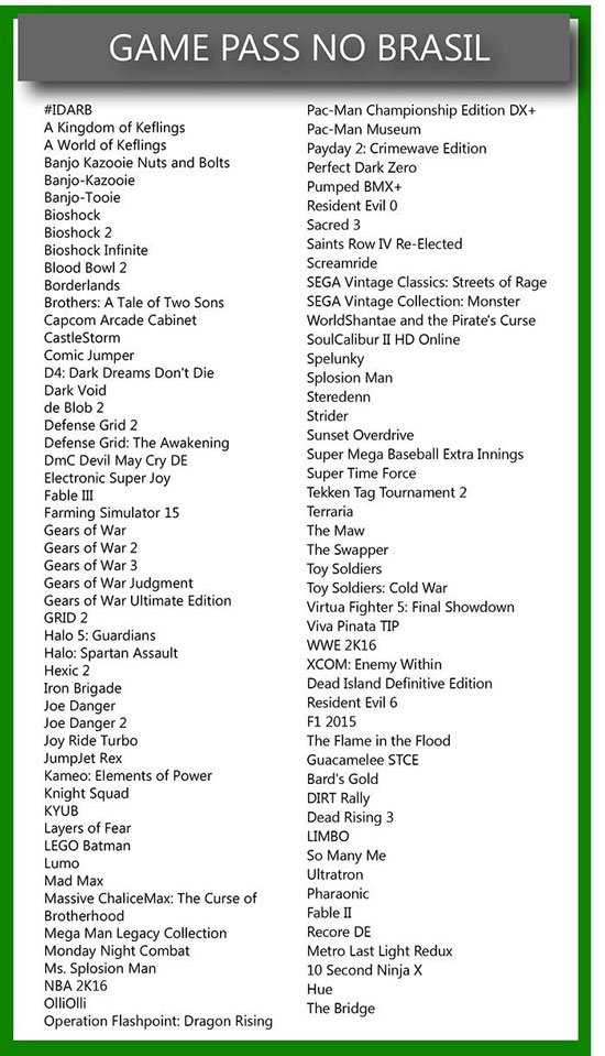 Lista completa de jogos do Xbox Game Pass no Brasil - Xbox Power