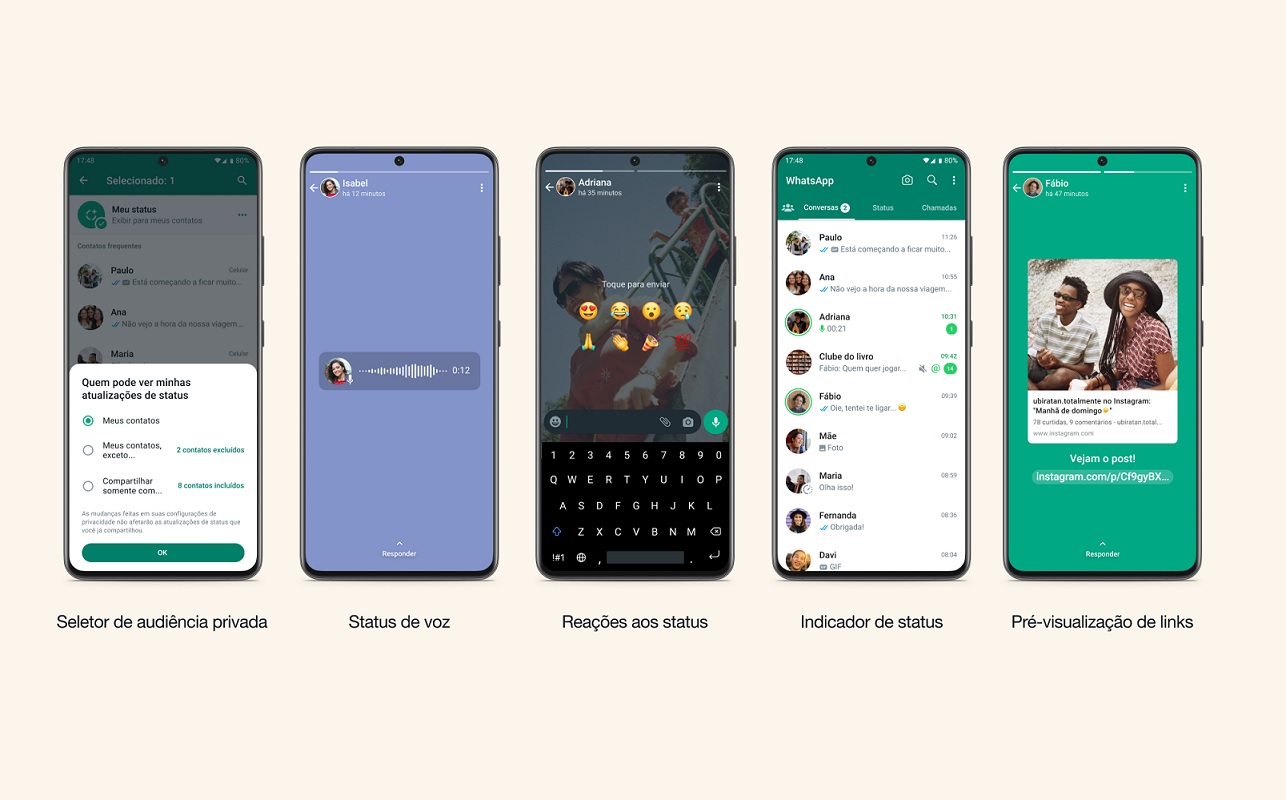 Status do WhatsApp ganha novidades como “Melhores Amigos” e mais