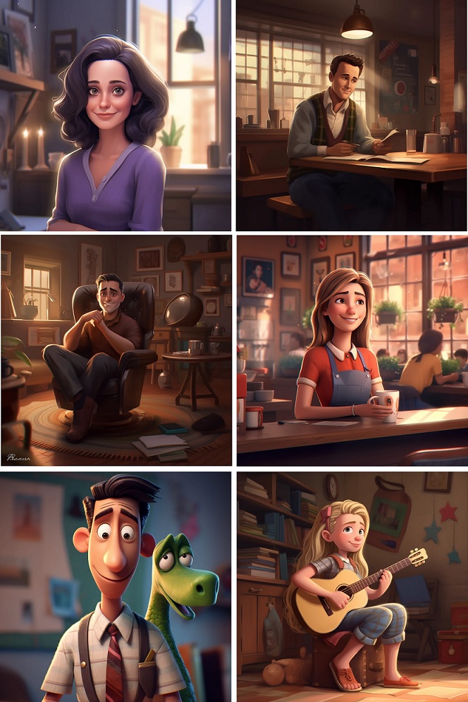 Midjourney revela como seriam os personagens de Friends em versão desenho animado 1 Friends