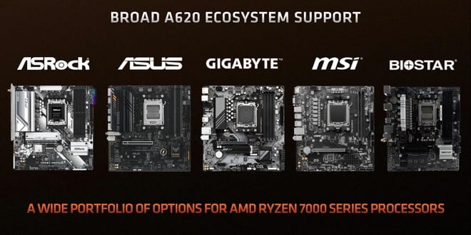 AMD lança placas-mãe de entrada A620 para democratizar linha Ryzen 7000 3 663550