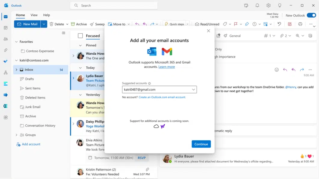 Usuários comemoram: Microsoft inclui suporte ao Gmail no novo app do Outlook 1 outlook gmail 1060x596 1
