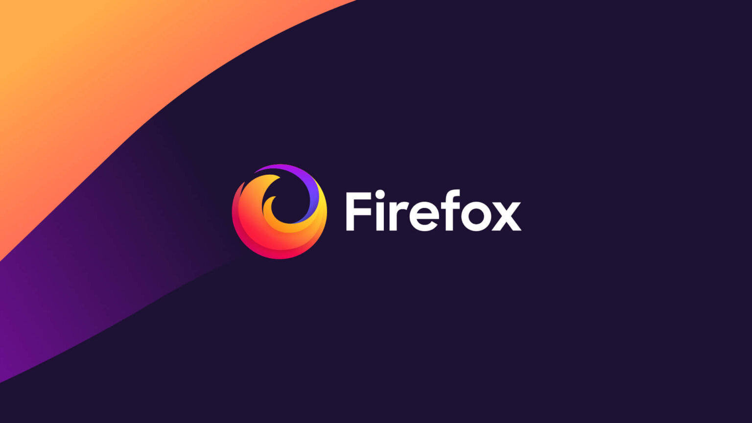 Logotipo do navegador Firefox, com o ícone de raposa em tons de laranja, rosa e roxo sobre fundo escuro e gradiente
