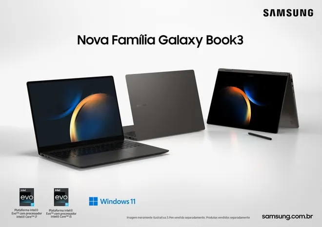 Linha Galaxy Book 3 já está chegando ao Brasil e traz brindes para quem comprar com antecedência 1 Galaxy Book 3