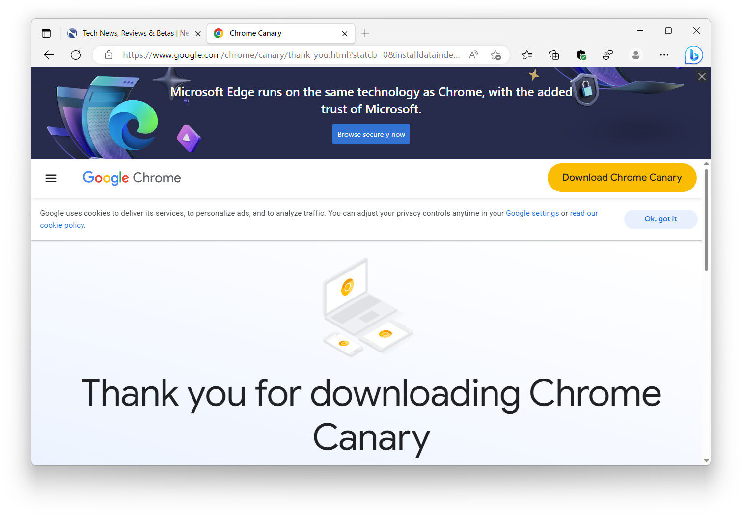 Concorrência desleal? Microsoft atrapalha uso do Chrome como navegador padrão 3 FphzcgsXwAAZ0Y7
