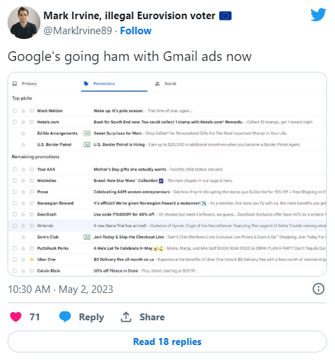 Usuários do Gmail reclamam do aumento exagerado de anúncios na caixa de entrada 3 Opera Instantaneo 2023 05 08 111127 9to5google.com