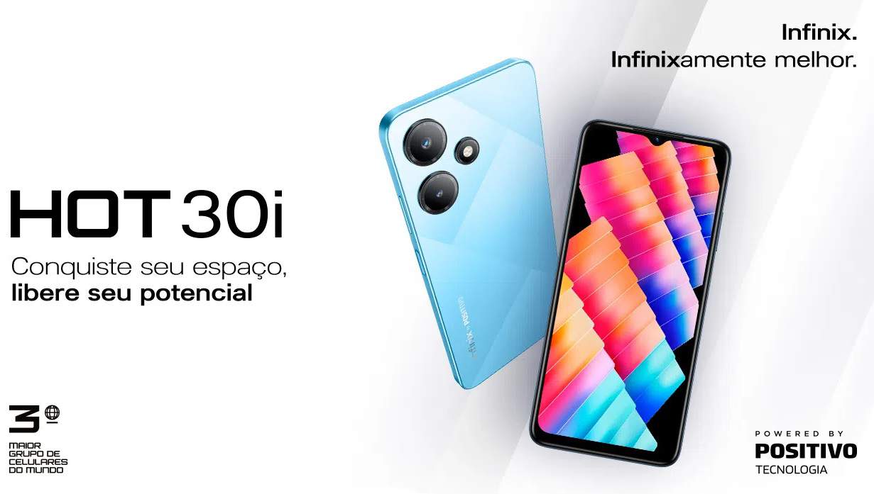 Infinix Hot 30i chega ao Brasil como intermediário com até 16GB de memória RAM