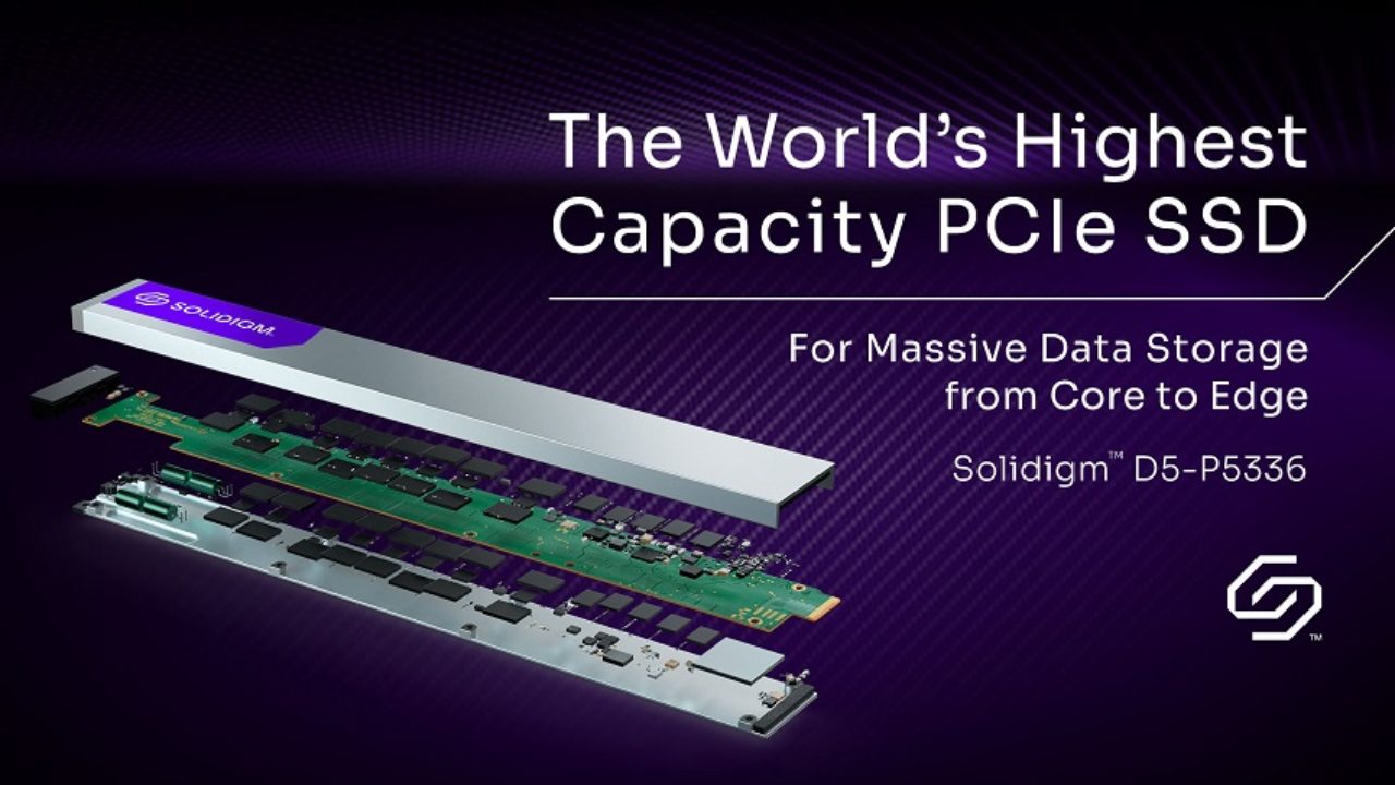 Solidigm anuncia o SSD PCie com a maior capacidade do mercado: 61,44 TB