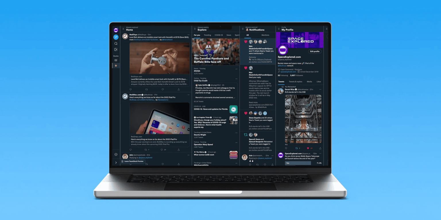 TweetDeck para assinantes do Twitter Blue