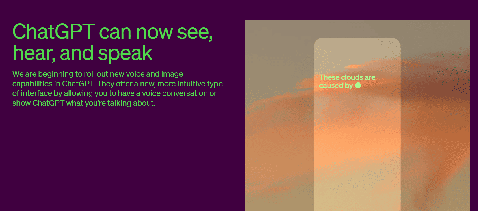 ChatGPT: inteligência artificial agora entende comandos de voz e imagens; mas apenas na versão mobile 1 imagem 2023 09 26 100537571