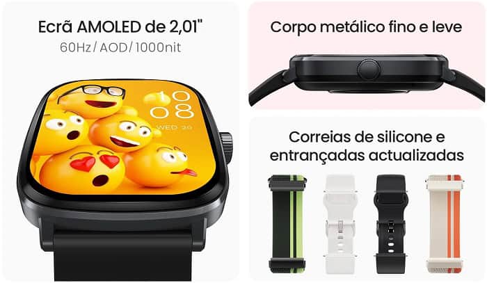Haylou RS5: novo smartwatch acessível conta com tela grande e certificação IP68 1 Haylou RS5