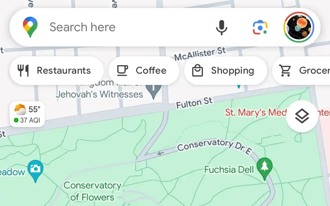 Google Maps para Android agora exibe informações de clima e qualidade do ar