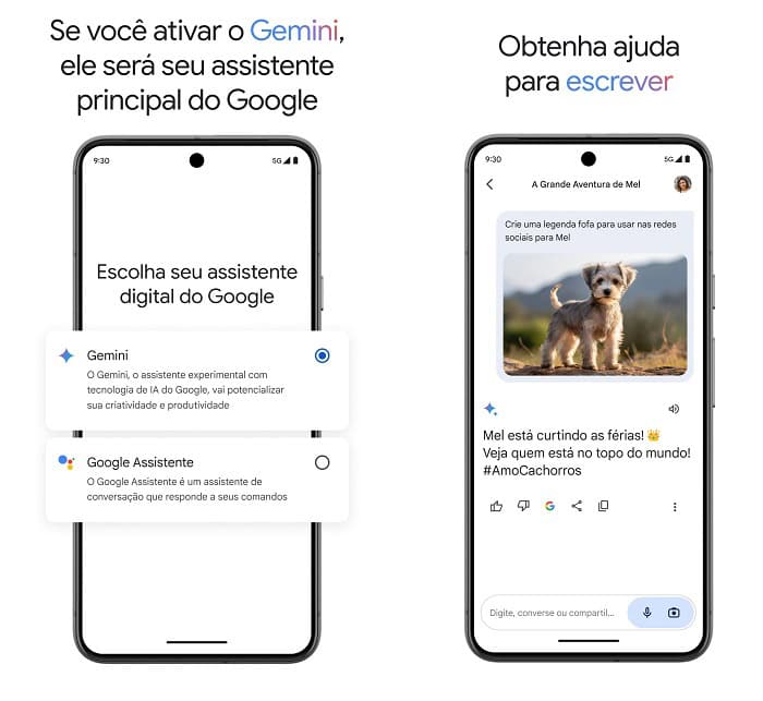 Já dá para baixar o app do Gemini para Android no Brasil. Saiba como! 2 screenshots do Gemini