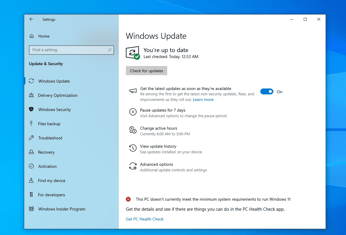 Microsoft corrige falha que impedia instalar o Windows 11 em PCs com CPU Intel 1 Tela do Windows Update