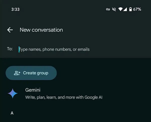 Integração do Gemini no Google Messages chegará para todos os smartphones Android 1 gemini no messages
