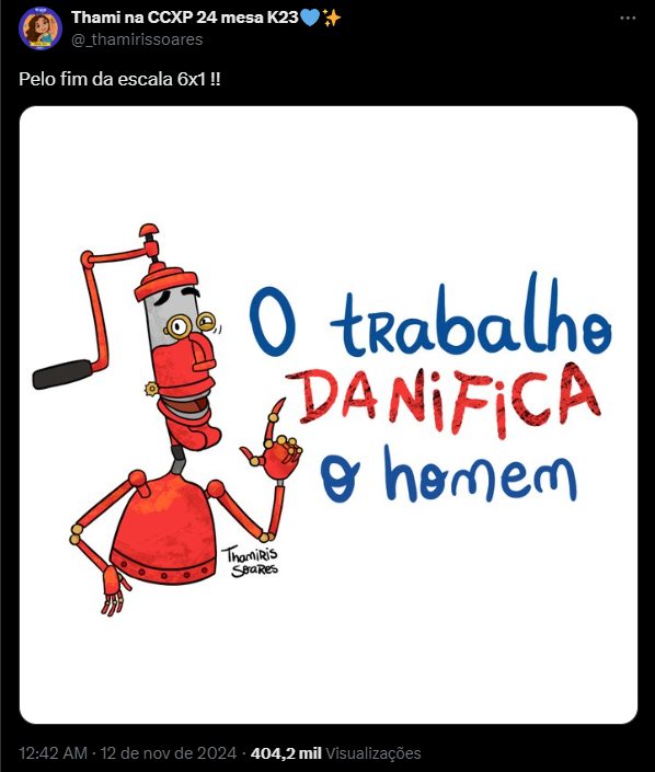Fim da escala 6x1: confira a repercussão nas redes sociais 3 imagem 2024 11 14 160202364