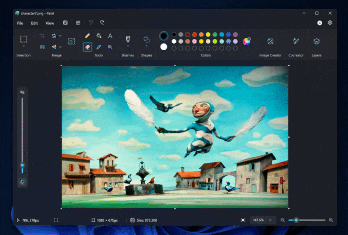 Paint e Bloco de Notas ganham recursos de IA no Windows 11 3 paint ia apagar