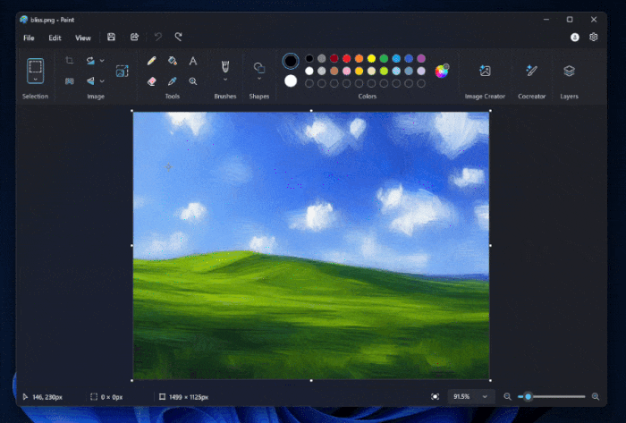 Paint e Bloco de Notas ganham recursos de IA no Windows 11 1 paint ia edicao