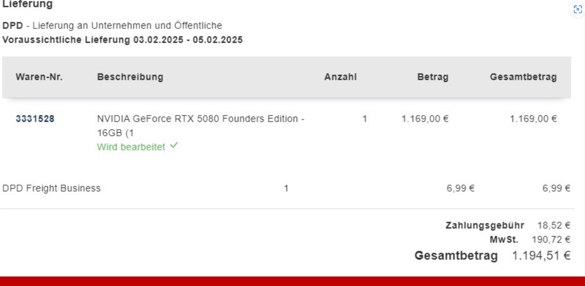 Revendedores usam bots e esgotam estoque da RTX 5090 e 5080 de um grande varejista da Alemanha 1 46011 Nvidia Geforce RTX 5080 scalpers bots 2
