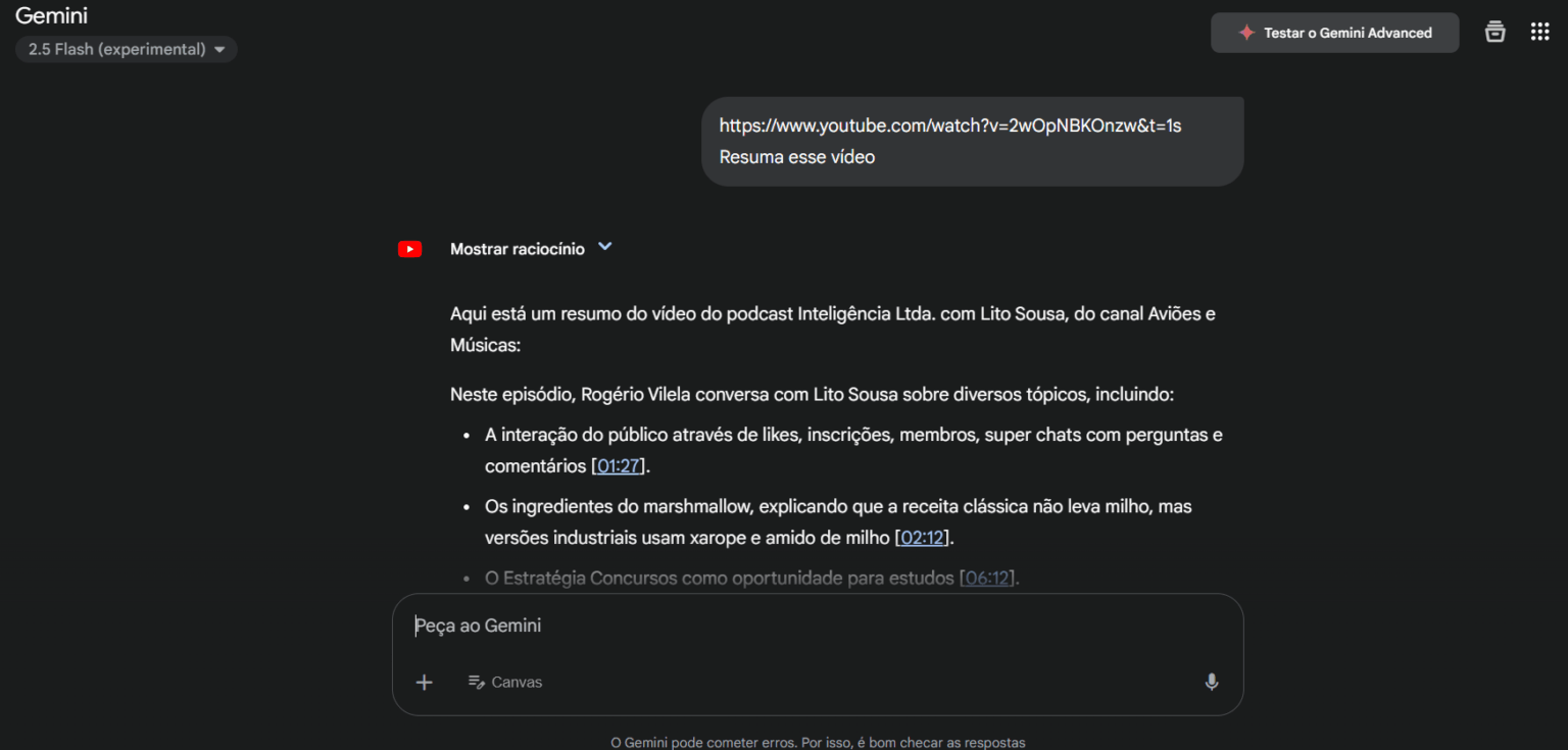 Google Gemini: como resumir vídeos do YouTube em poucos passos