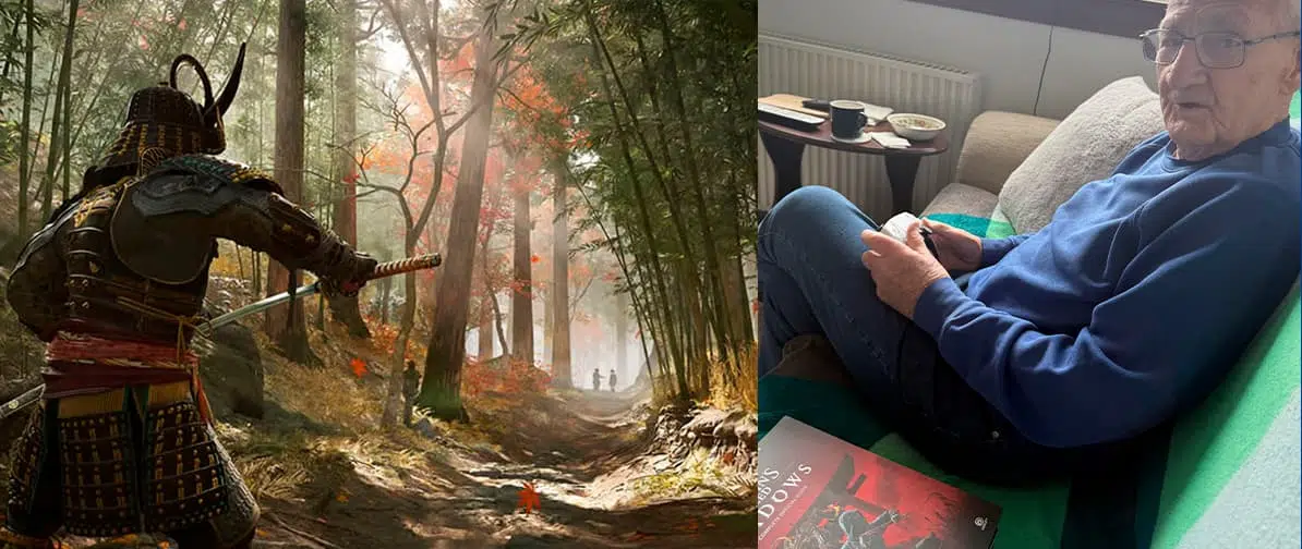 idoso de 90 anos joga assassinys creed shadow
