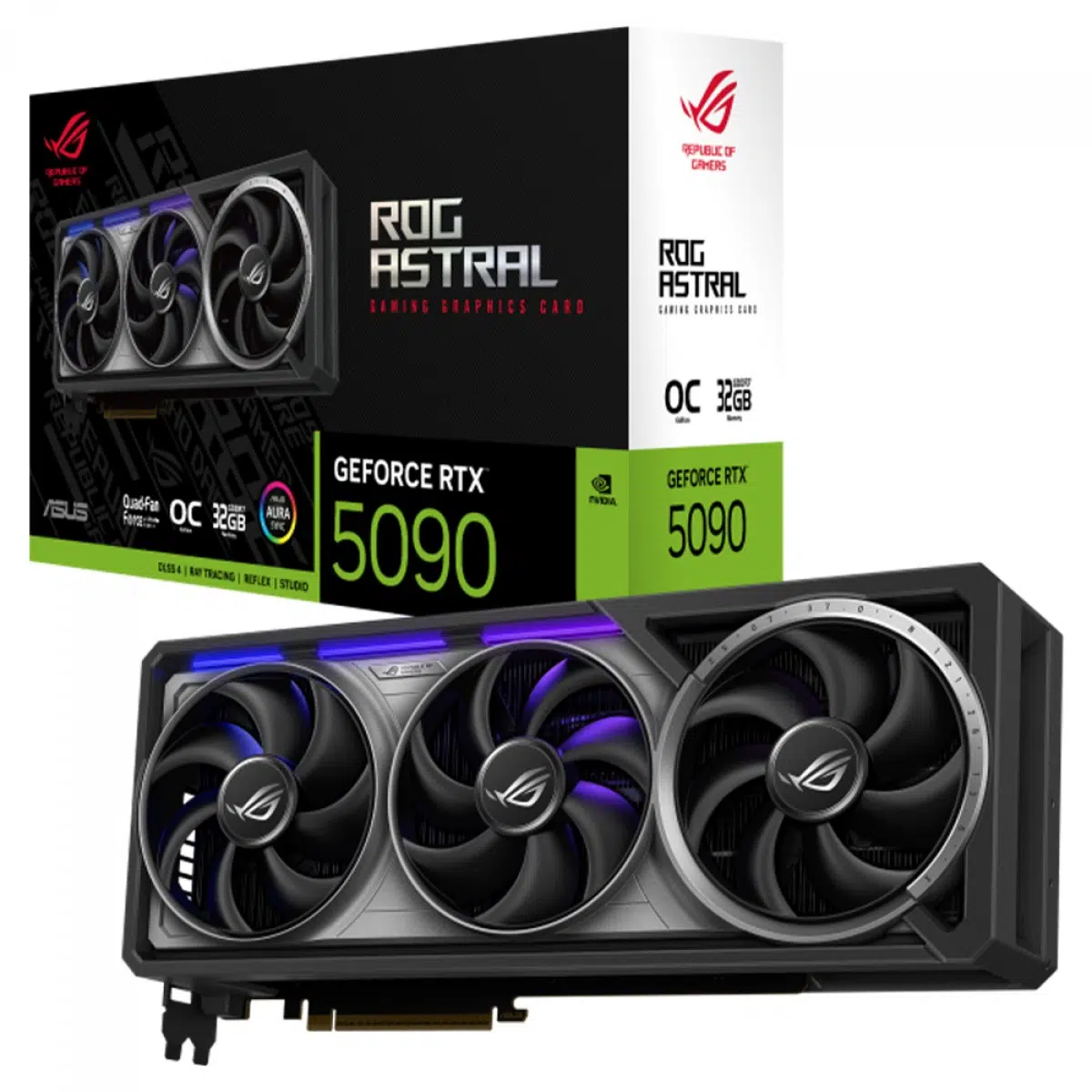 placa de video asus rog astral nvidia geforce rtx 5090 oc 32gb gddr7 dlss ray tracing rog astral rtx5090 o32g gaming 226205