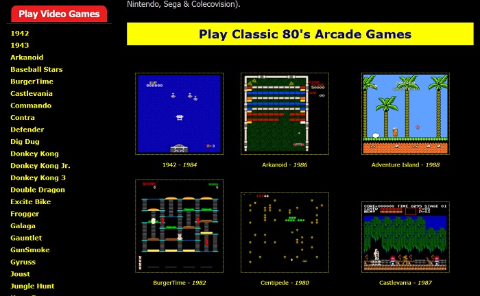 5 sites para curtir jogos retrô no navegador em 2025 8 Free 80s Arcade