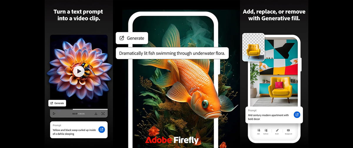 Adobe Firefly chega ao Android e iOS com IA para criar vídeos e imagens