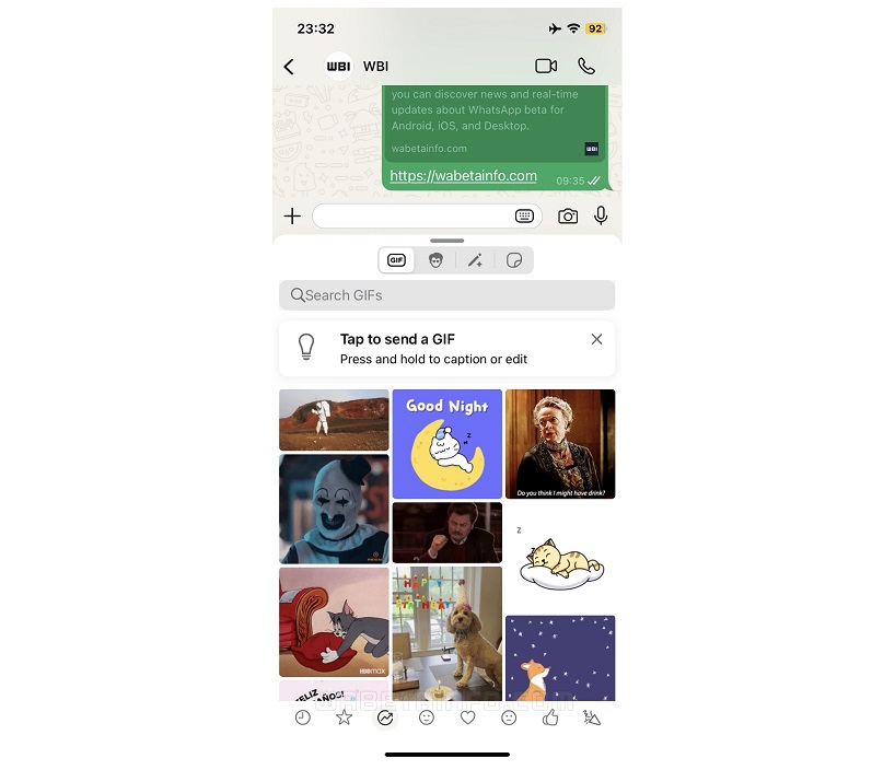Novo design do WhatsApp acelera busca por GIFs e reduz toques acidentais no iOS 1 1 75