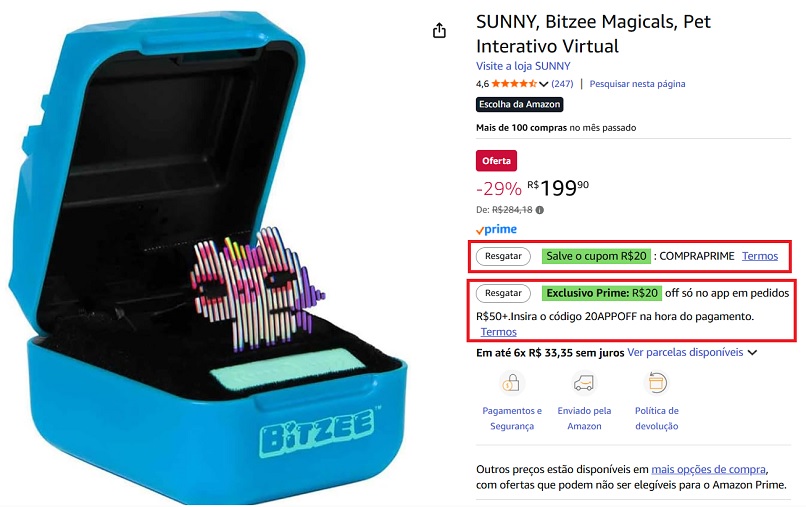 Dica para o Dia das Crianças! Bitzee, o pet virtual interativo, está com R$ 100 de desconto na Amazon! 1 2 41