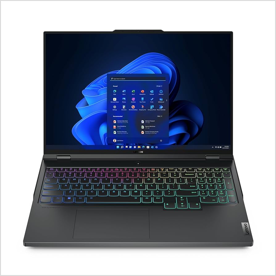 Lenovo Legion Pro 7 promete desempenho máximo com GPU GeForce RTX 5080 e tela OLED 240Hz 2 Lenovo Legion Pro 7 aberto em ângulo mostrando teclado retroiluminado e tela OLED em destaque