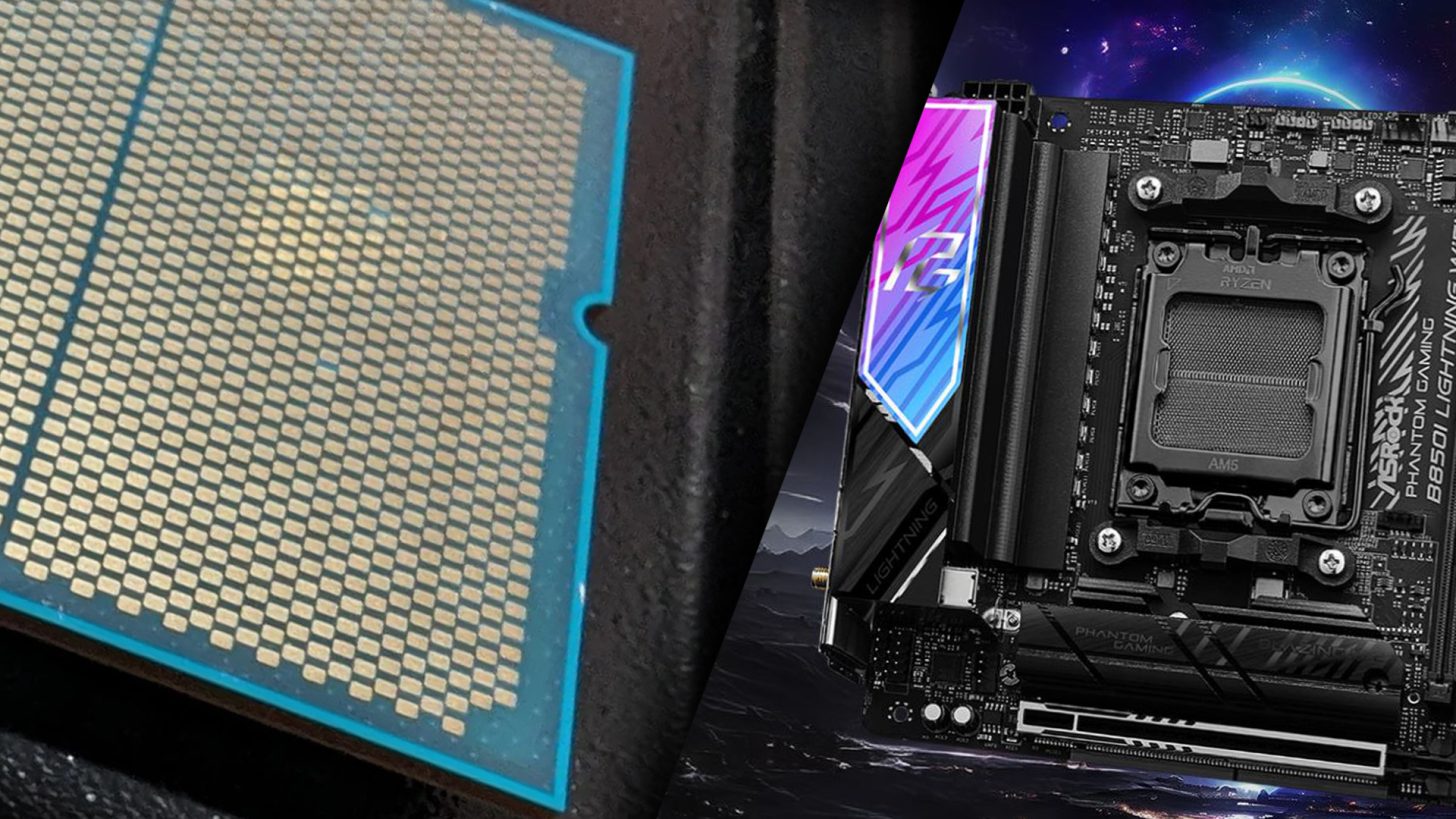Usuário relata que placa-mãe da ASRock matou seu processador Ryzen duas vezes 1 Placa-mãe ASRock B850i Lightning WiFi com processador AMD Ryzen (imagem ilustrativa)